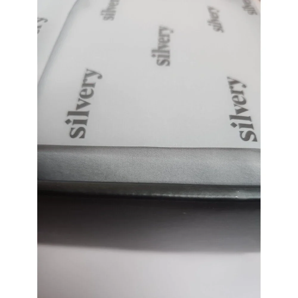 Silvery Bed Sheets 4 Pc Set Silver-Infused Soft Fabric Cool Gray King Size NIB